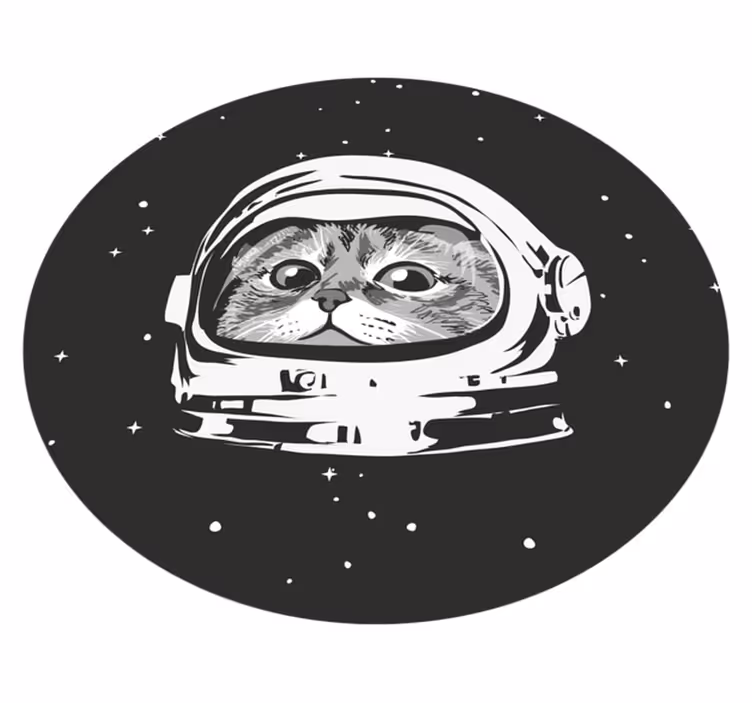 Kosminės katės nuotykis vaikų vinilinė kilimėlė - „Tenstickers“