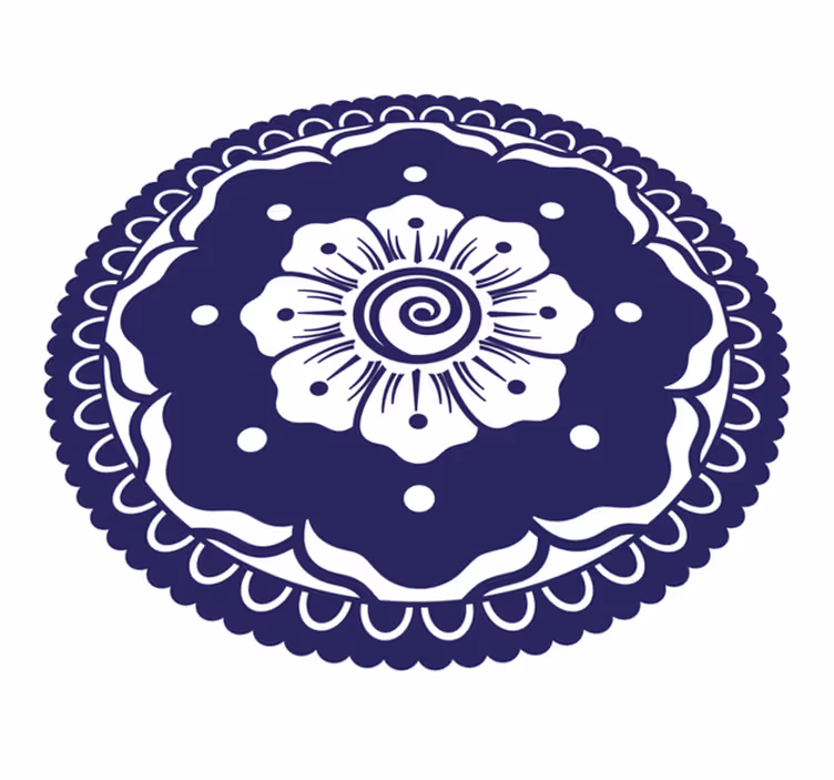 Laivyno gėlių kompozicija mandala kilimėlis - „Tenstickers“
