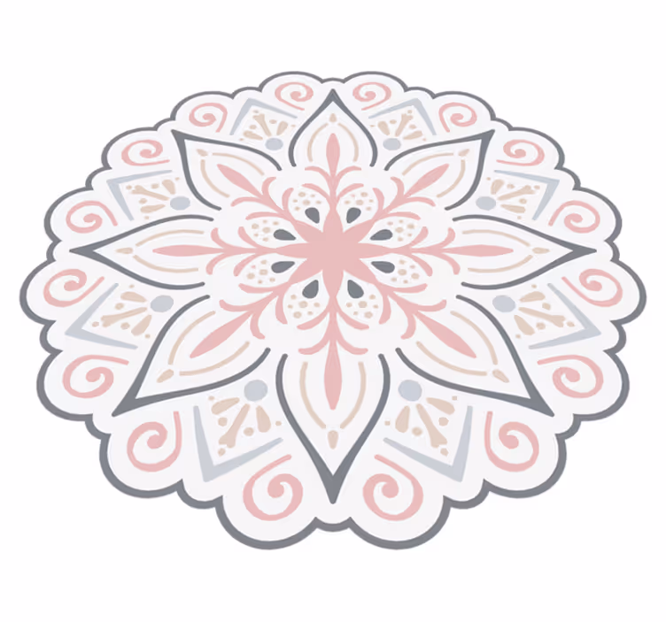 Elegantiškas gėlių elementas mandala kilimėlis - „Tenstickers“