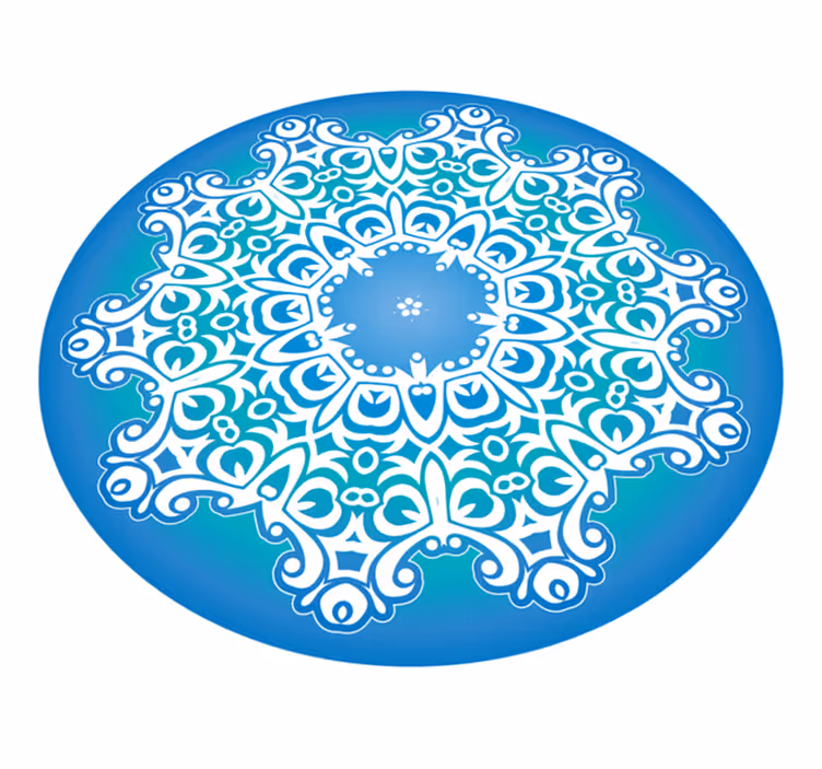 įmantrus botaninis ornamentas mandala kilimėlis - „Tenstickers“