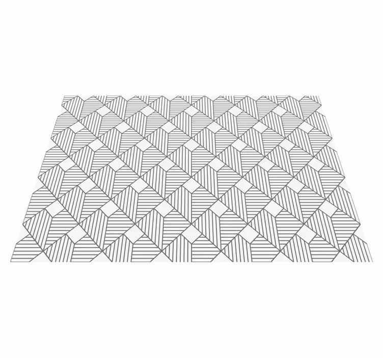 Pilkas raštuotas stilius geometriniai kilimas - „Tenstickers“