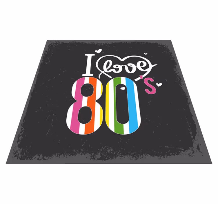 Retro 80-ųjų meilė mozaikinė vinilo kilimėlė - „Tenstickers“