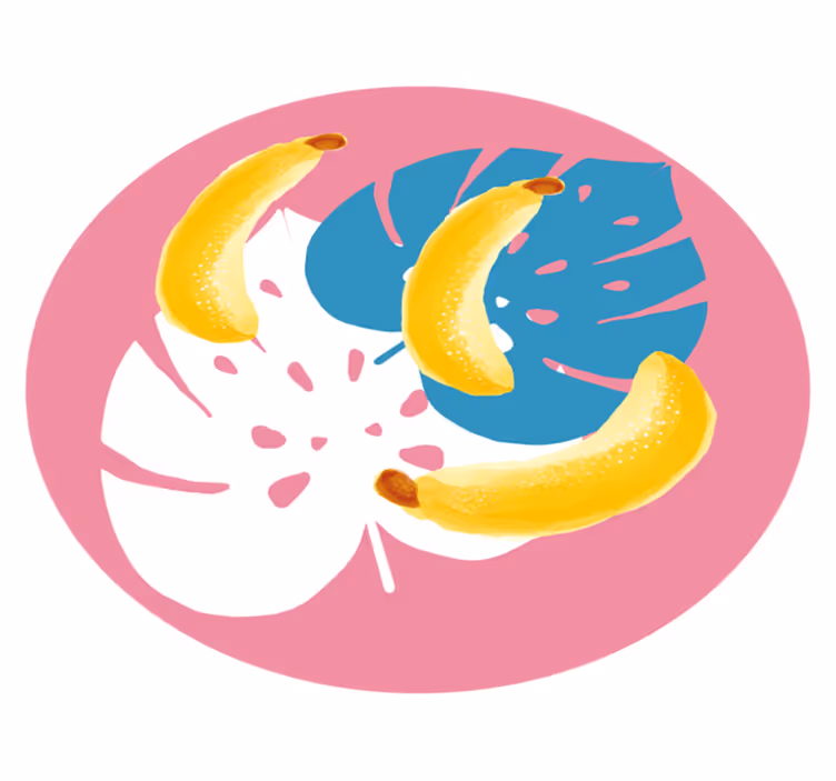 Tropinio banano motyvas kilimas virtuvei - „Tenstickers“