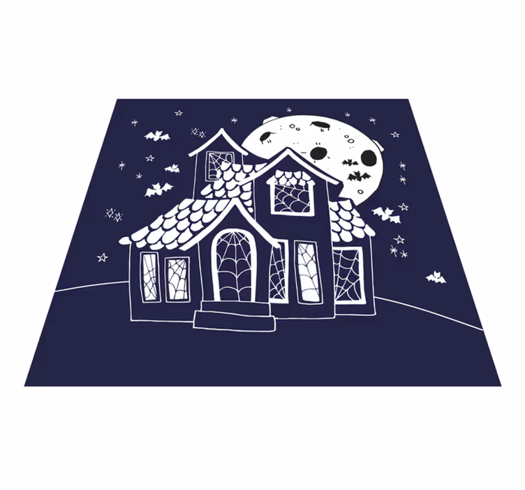 šiurpi dvaro aplinka halloween kilimėlis - „Tenstickers“