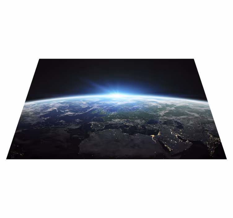 šviesus žemės horizontas paaugliams vinilo kilimėlis - „Tenstickers“