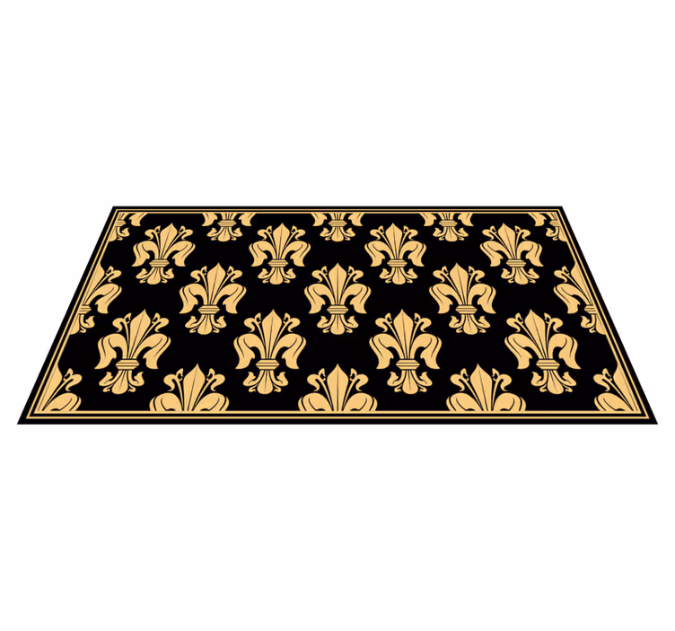 Elegantiškas fleur-de-lis raštas vinilinis kilimas svetainei - „Tenstickers“
