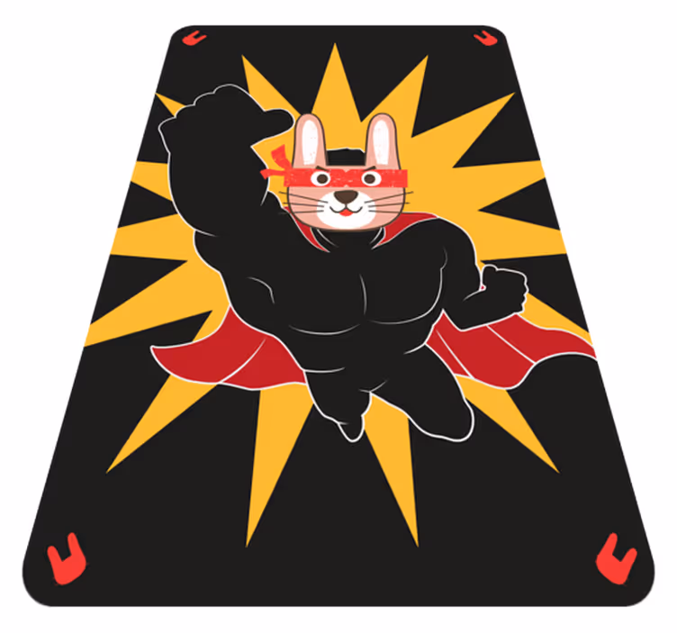 Superherojaus zuikio nuotykis vaikų vinilinė kilimėlė - „Tenstickers“