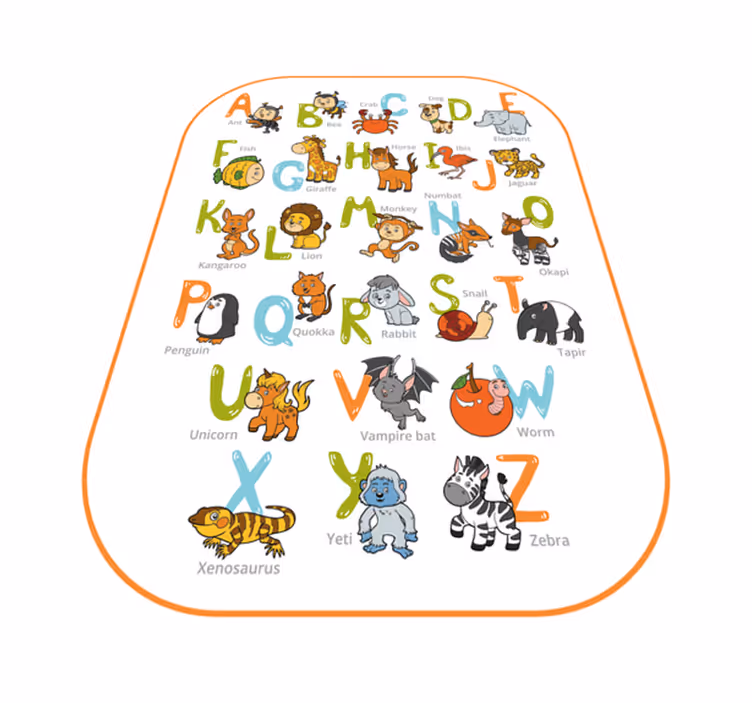 Zoologijos sodo abėcėlė kūdikių žaidimų kilimėlis - „Tenstickers“
