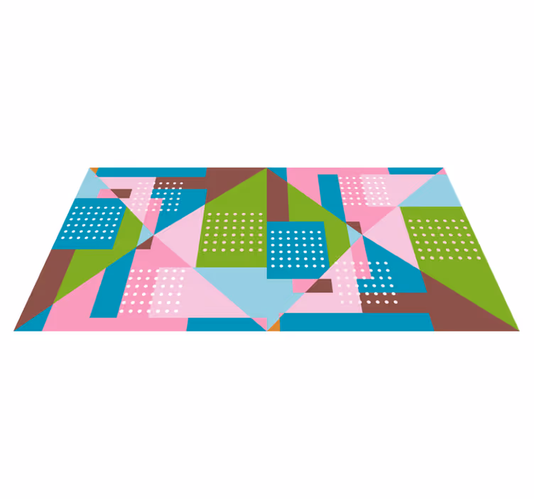 Geometrinių figūrų susiliejimas geometriniai kilimas - „Tenstickers“