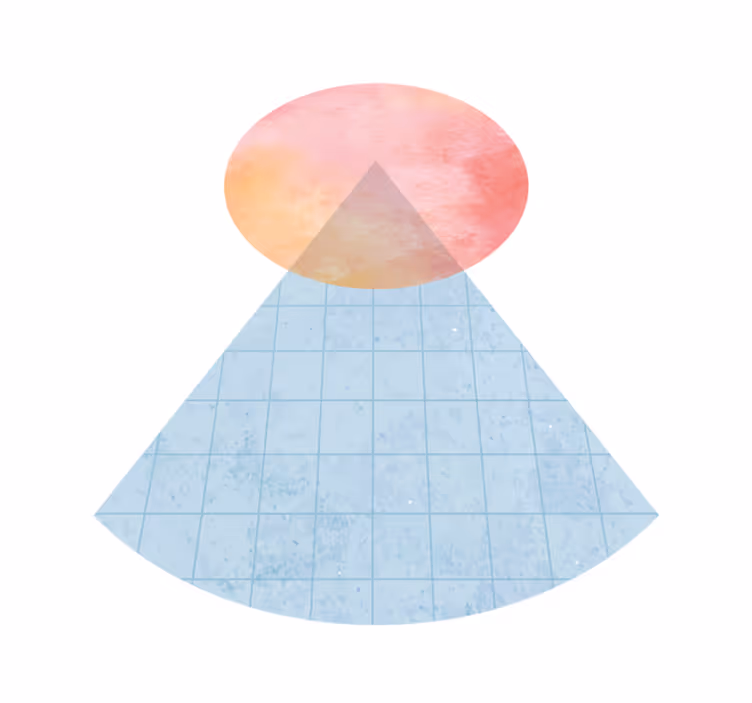 Geometrinis gradiento trikampis minimalistinis kilima - „Tenstickers“