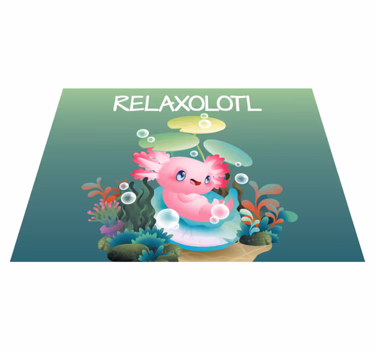 Relaxolotl tvenkinys vinilinis kilimėlis - „Tenstickers“