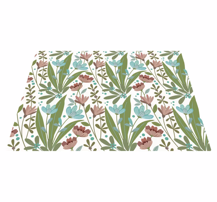 Floral Botanical Pattern gėlių rašto kilimėlis - „Tenstickers“