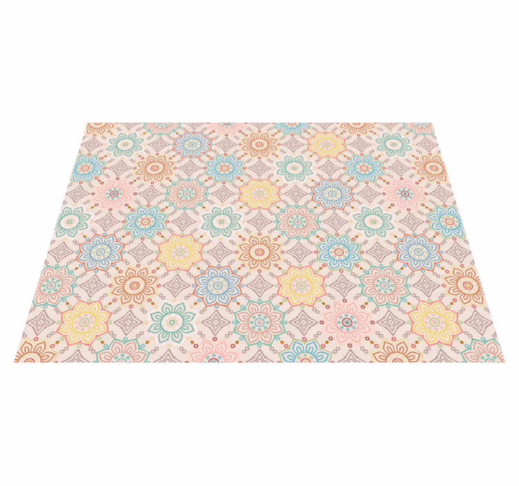 Geometrinis Mandala Raštas gėlių rašto kilimėlis - „Tenstickers“