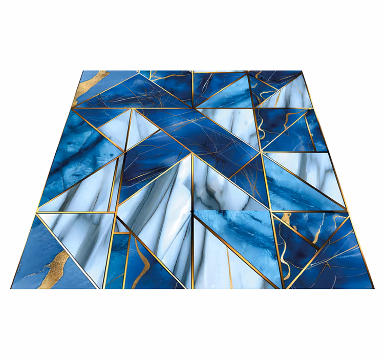 Marmurinis vinilo kilimas geometrinis mėlynas marmuras - „Tenstickers“