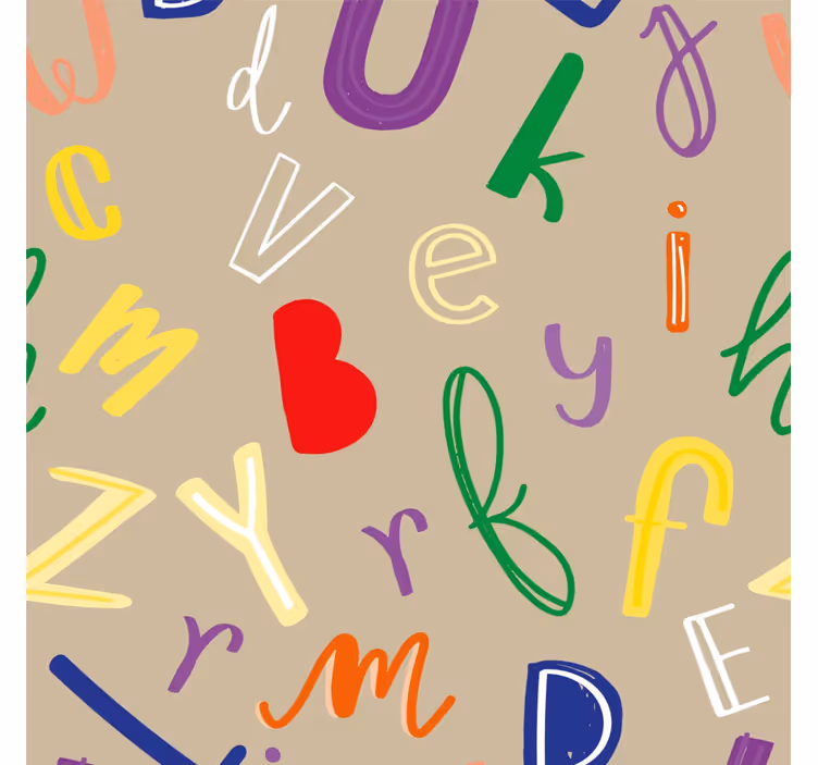 Spalvinga abėcėlė abėcėlinis tapetas - „Tenstickers“