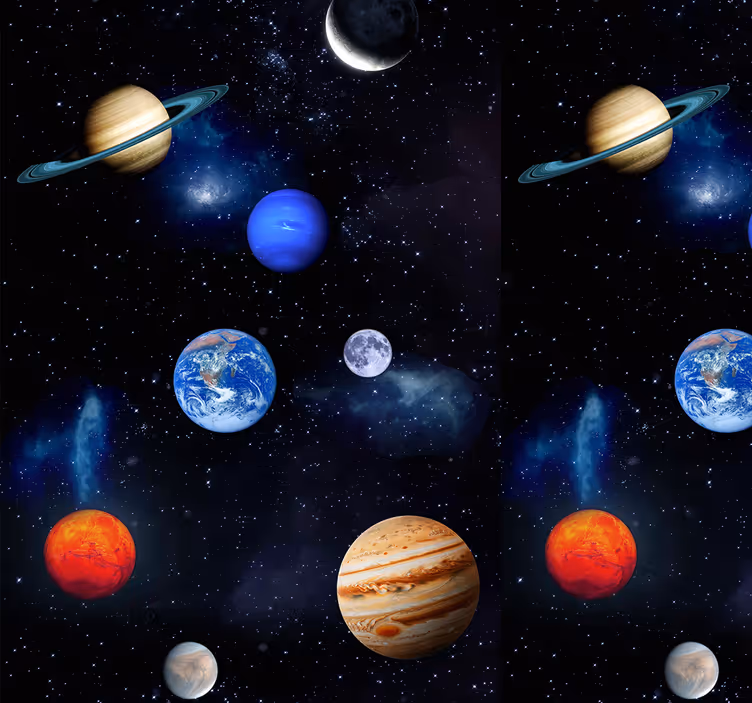 Kosmoso kosminės planetos žvaigždės tapetai - „Tenstickers“