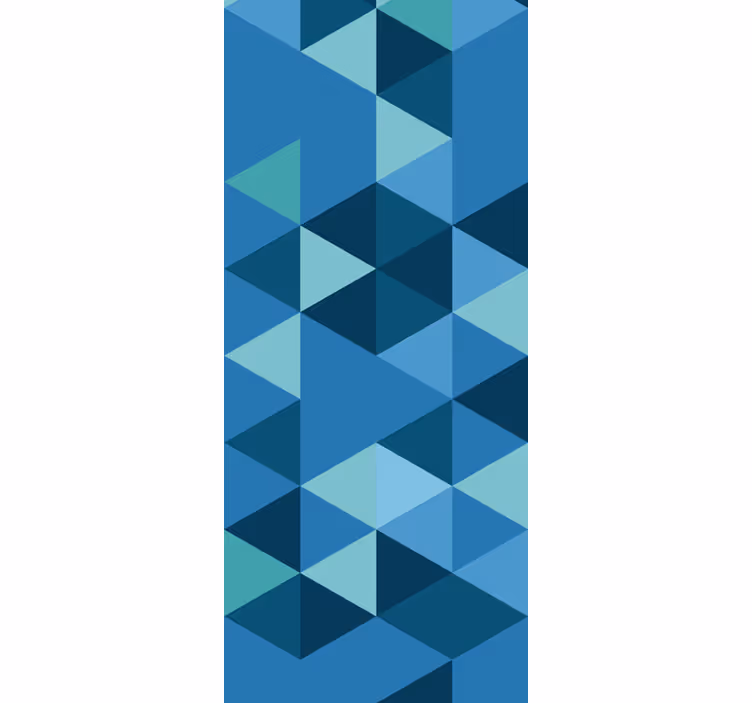 Mėlynos mažos figūrėlės geometrinis raštų tapetas - „Tenstickers“