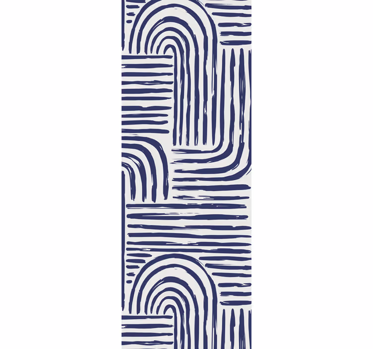 Lenktos linijos dizainas geometrinis raštų tapetas - „Tenstickers“