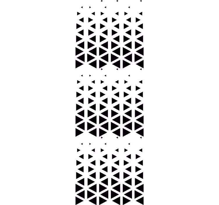 Juodo trikampio išdėstymas geometrinis raštų tapetas - „Tenstickers“