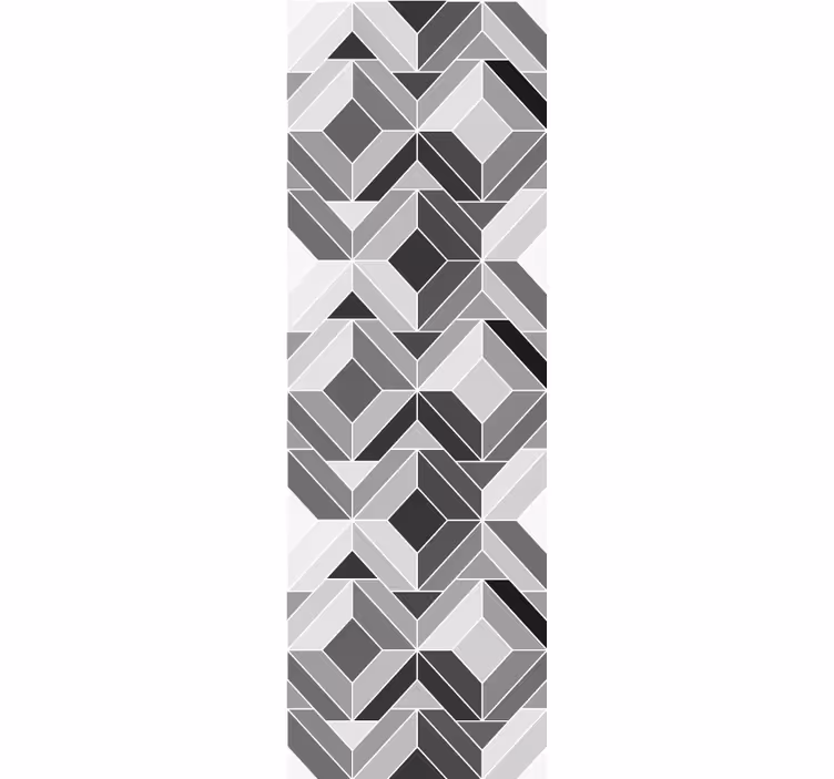 Kubinės pilkos formos geometriniai tapetai - „Tenstickers“