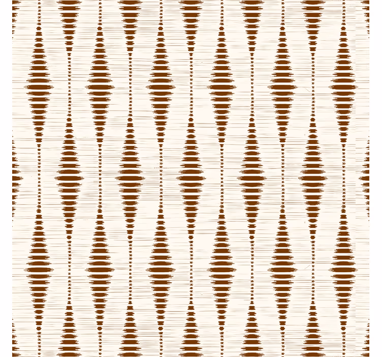 šokoladinis rudas rabaul ikat geometriniai tapetai - „Tenstickers“