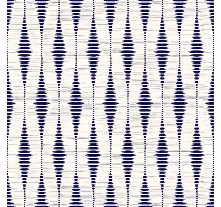 Tamsiai mėlynas rabaul ikat geometriniai tapetai - „Tenstickers“