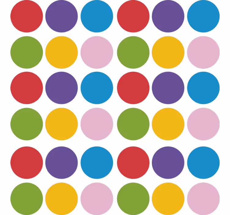 Geometrinis raštų tapetas paprasti spalvoti apskritimai - „Tenstickers“