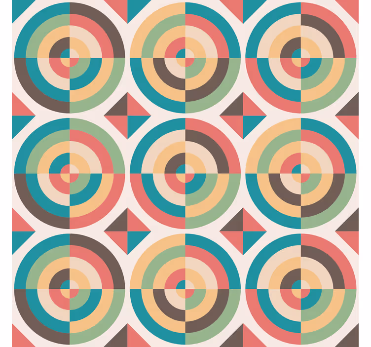 Geometrinis raštų tapetas retro abstrakčios formos - „Tenstickers“