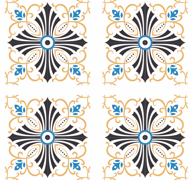 Ornamentinės tapetos senovinio kryžiaus spiralės dizaino - „Tenstickers“