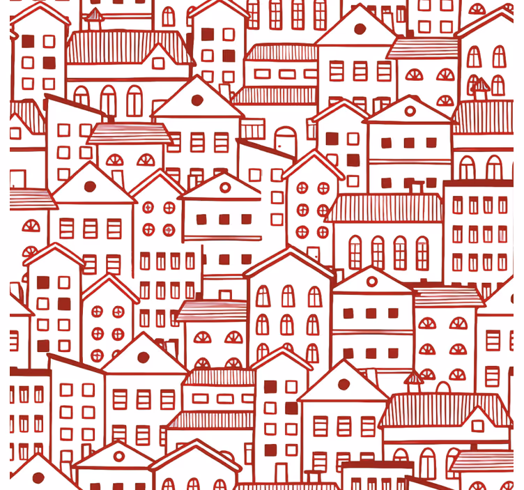 Tekstūruoti tapetas modernus miesto komiksų efektas - „Tenstickers“