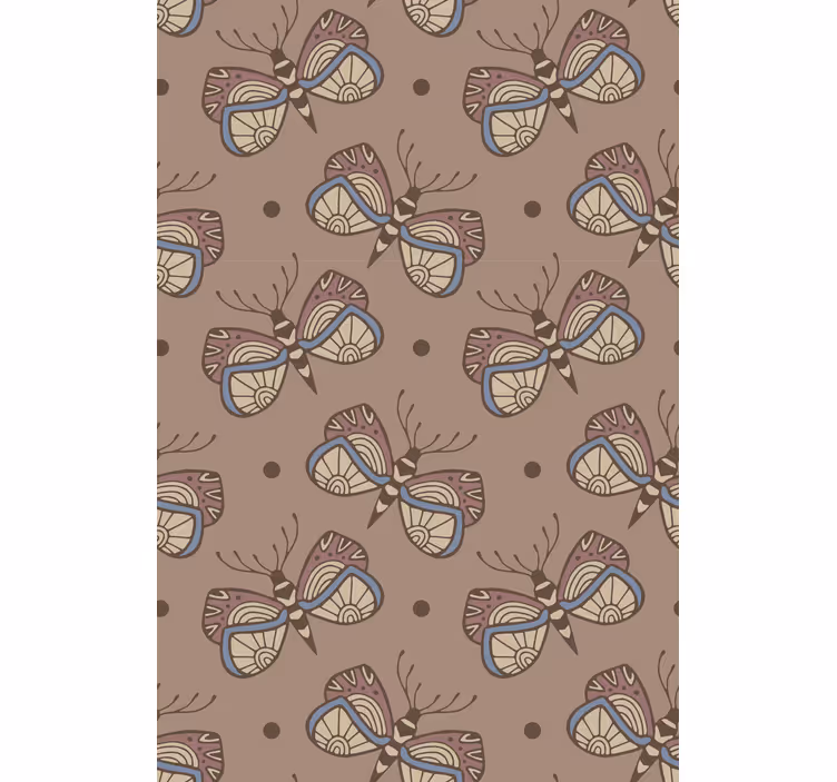 Tapetas miegamajam Įkvepiantis vintage drugelis - „Tenstickers“
