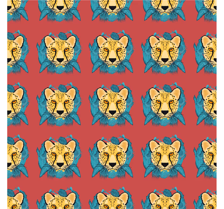 Tekstūruoti tapetas su orientališku leopardu - „Tenstickers“