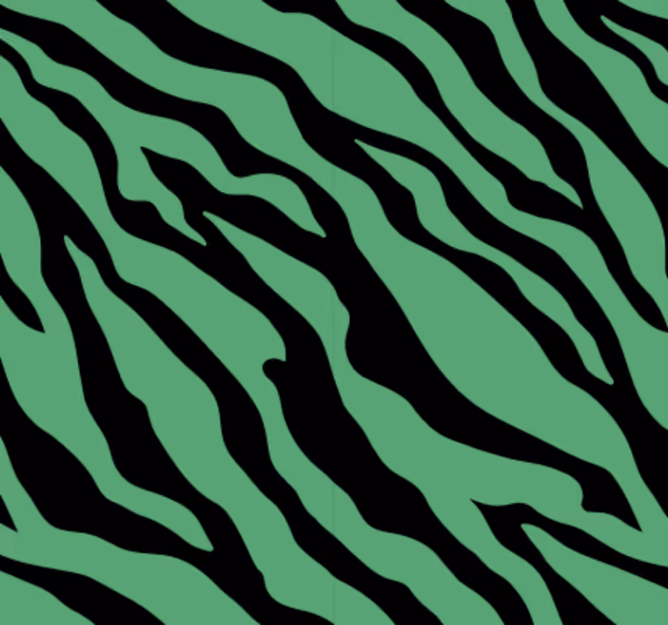 Gyvūnų tapetai žalia zebra dizainas - „Tenstickers“