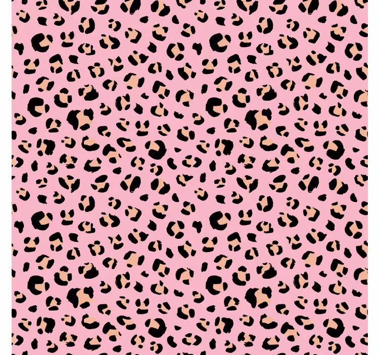 Gyvūnų tapetai juodai rožiniu leopardu akvarele - „Tenstickers“