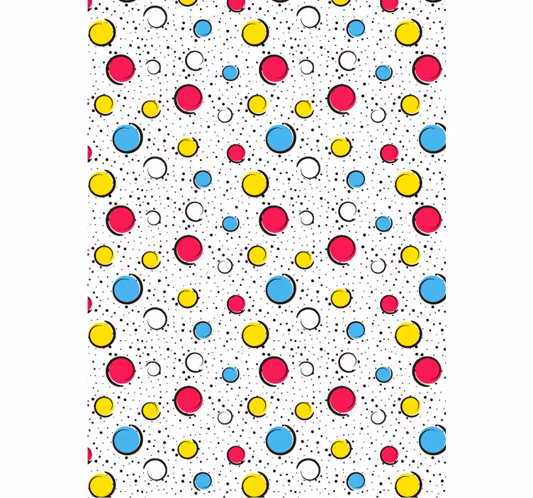 Koridoriaus tapetai daugiaspalviais taškais - „Tenstickers“