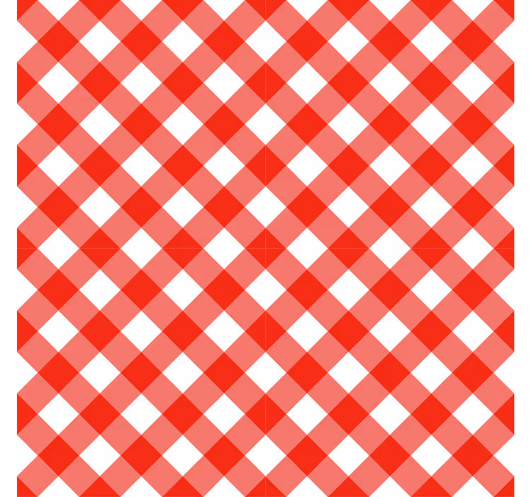 Koridoriaus tapetai raudonais ir baltais kvadratais - „Tenstickers“