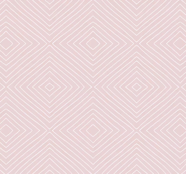 Koridoriaus tapetai minimalistiniu rožiniu kvadratų raštu - „Tenstickers“