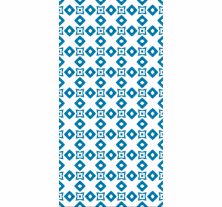 Koridoriaus tapetai geometriniu mėlynu deimantu - „Tenstickers“