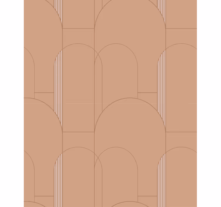 Valgomojo tapetas su terakotos geometriniu apskritimu - „Tenstickers“