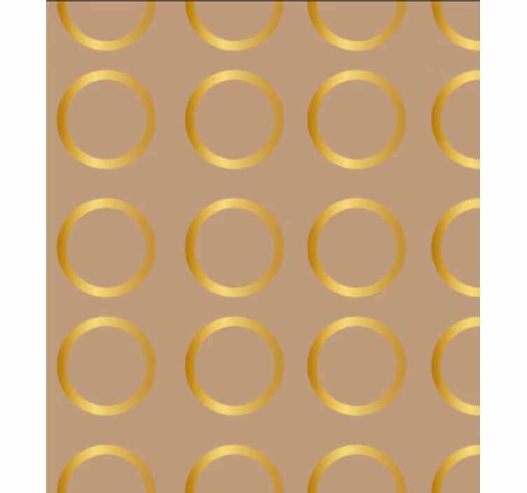 Valgomojo tapetas geometrinis raštas auksiniai ratilai - „Tenstickers“