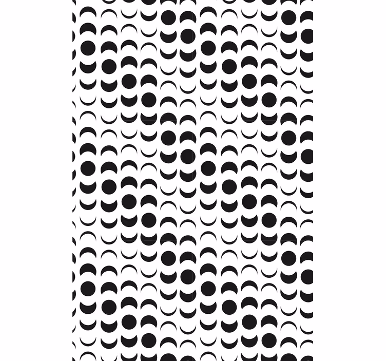 Valgomojo tapetas monochrominiai pusapskritimiai - „Tenstickers“