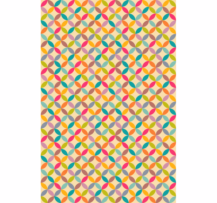 Valgomojo tapetas spalvingi geometriniai raštai - „Tenstickers“
