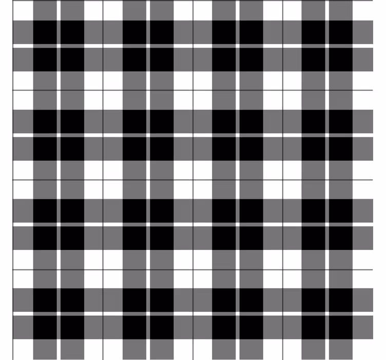 Geometrinis raštų tapetas juodai baltu languotu raštu - „Tenstickers“