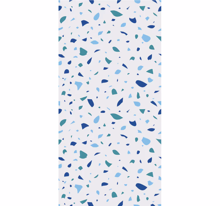 Tekstūruotas tapetas mėlynų tonų terrazzo - „Tenstickers“