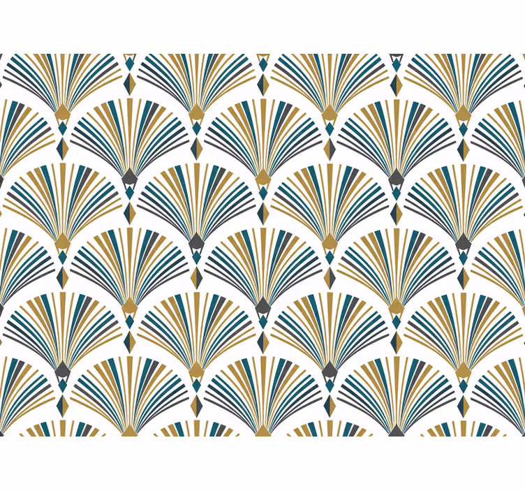 Gyvenamojo kambario tapetas vintage gatsby ventiliatorius - „Tenstickers“