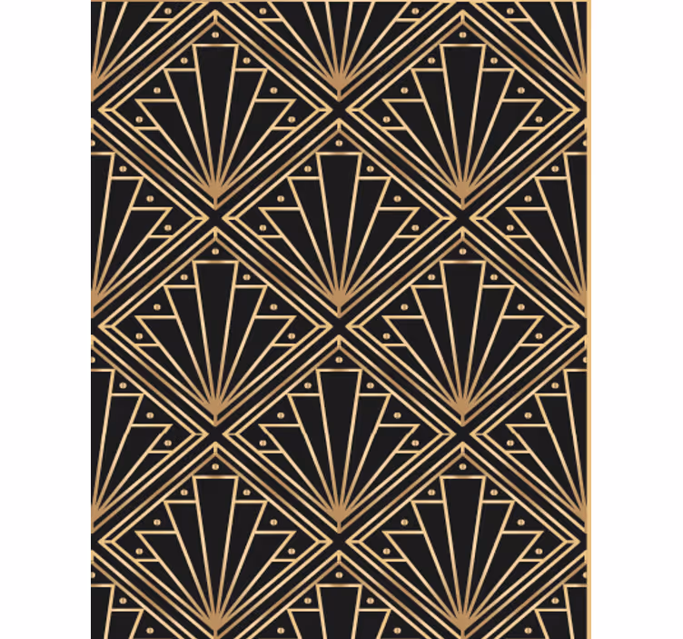 Gyvenamojo kambario tapetas art deco raštu - „Tenstickers“