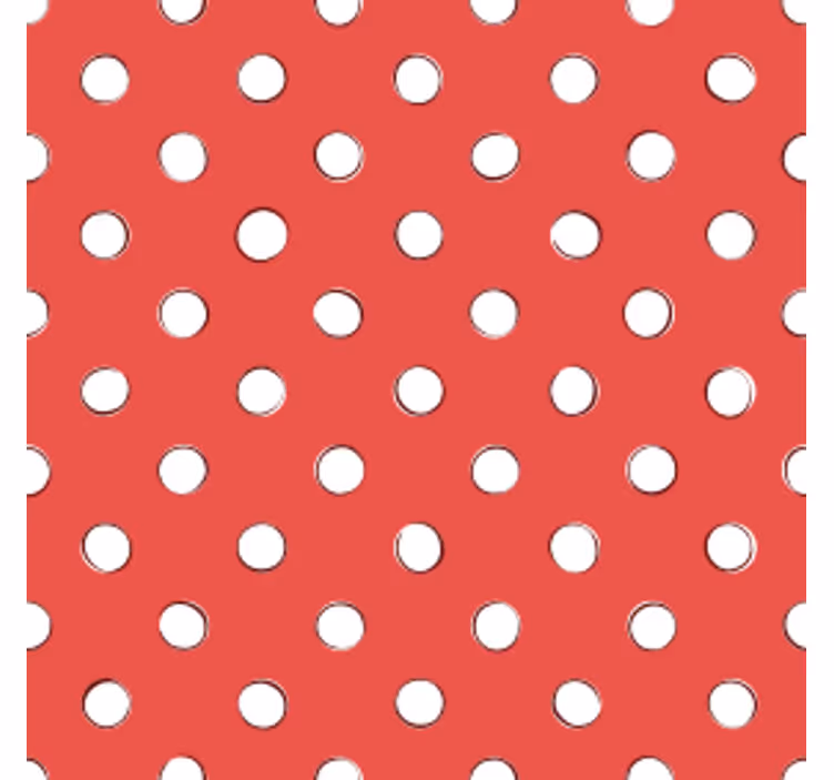 Retro tapetas baltos taškeliais raudoname fone - „Tenstickers“