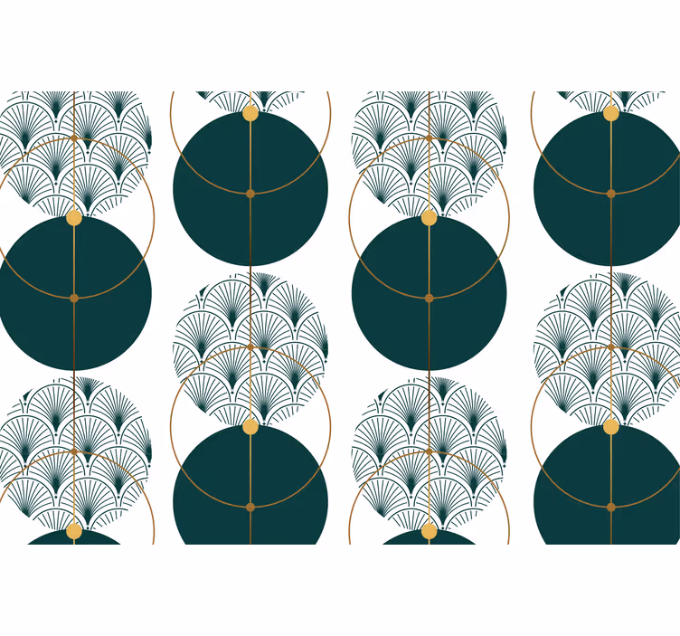 Geometrinis raštų tapetas glamūrinio stiliaus geometrija - „Tenstickers“