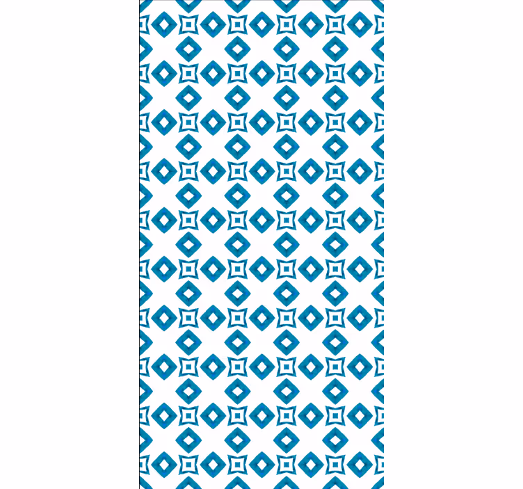 Tapetas virtuvei geometrinis mėlynas raštas - „Tenstickers“