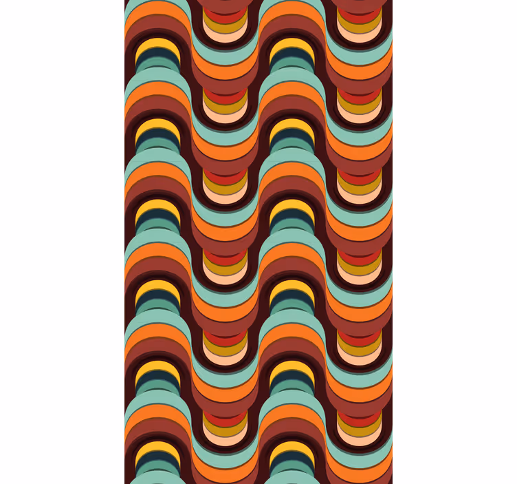 Modernūs tapetai spalvingu retro raštu - „Tenstickers“